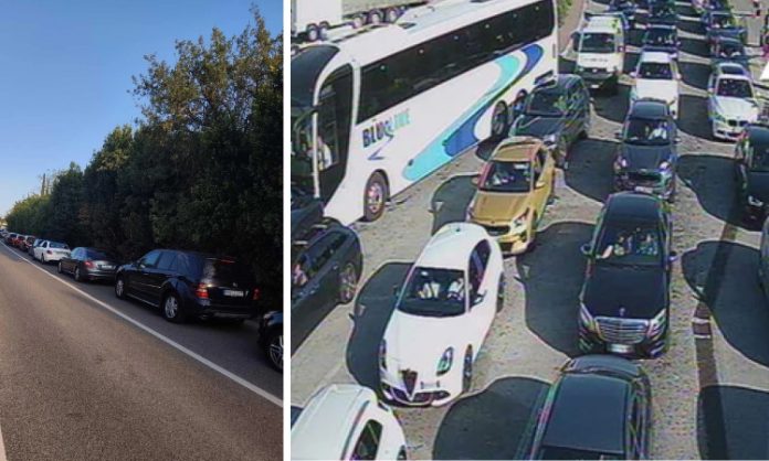 Fluks i lartë i automjeteve/ Mijëra udhëtarë përballen me 10 orë pritje në kufirin Kroaci-Mali i Zi