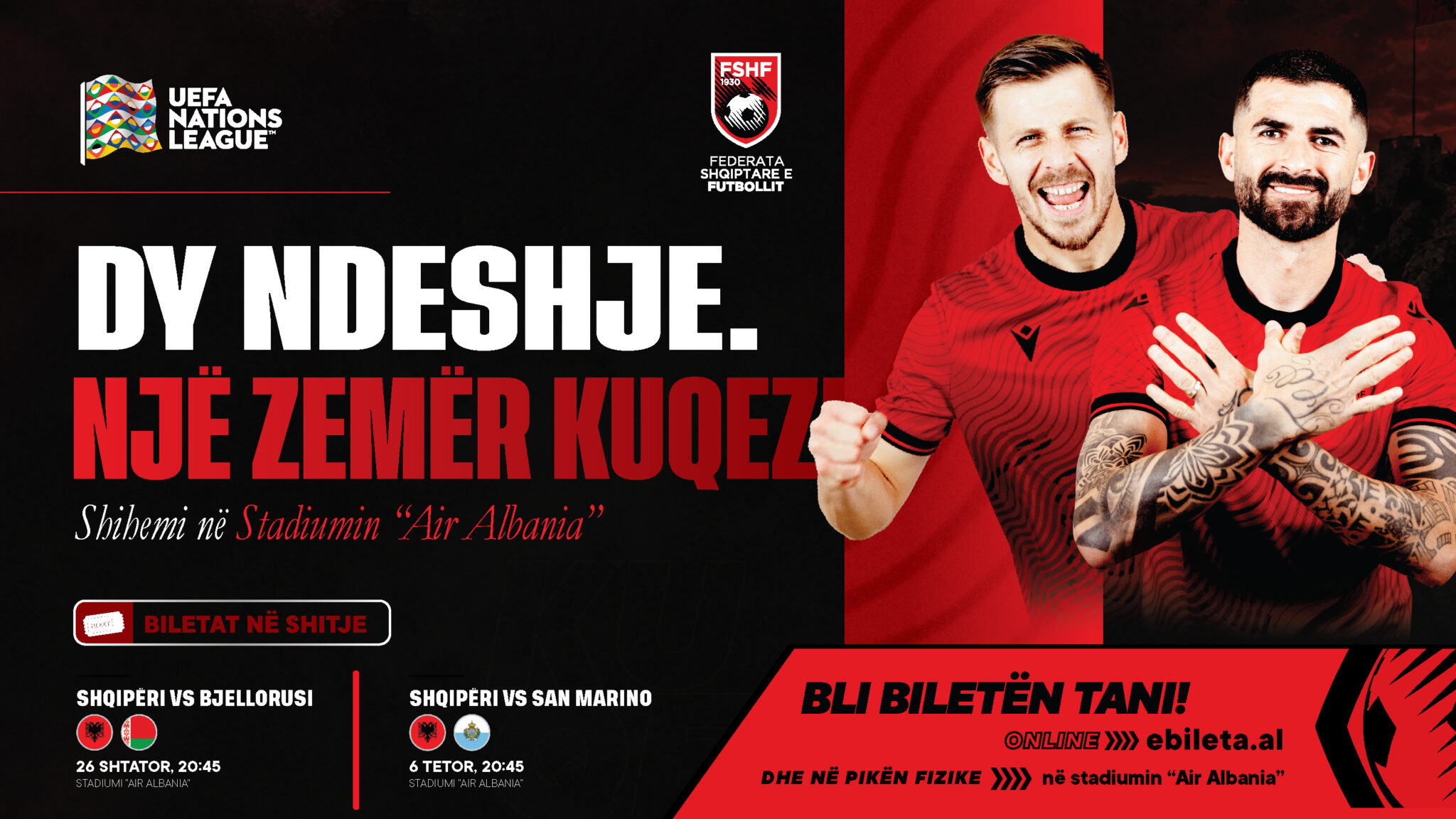 UEFA Nations League/ Biletat për ndeshjet e Kombëtares, tashmë edhe fizikisht pranë “Air Albania”